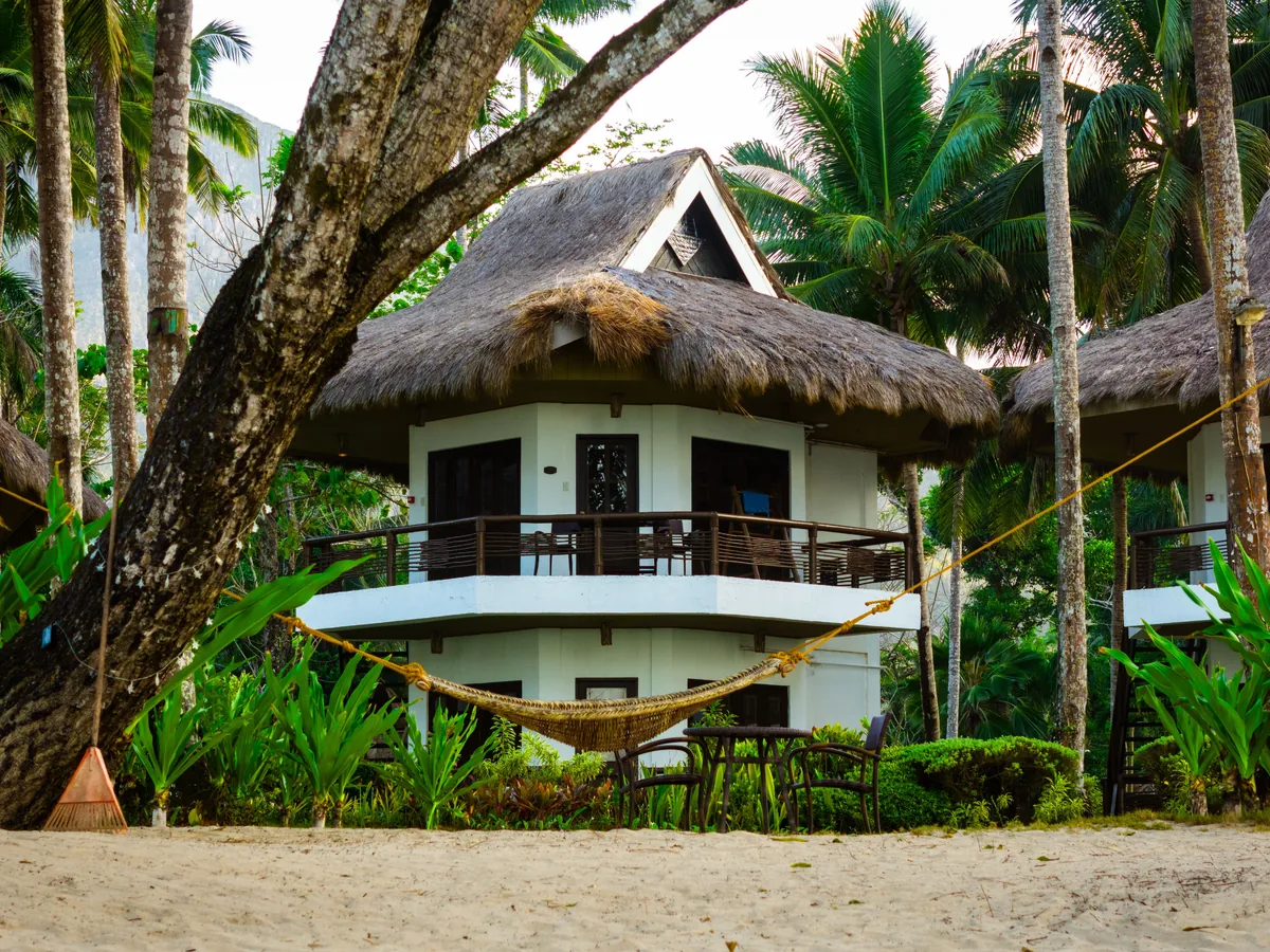 El rancho de hamacas en Hostal Marejada.